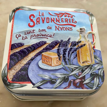 Lavender Bar Soap in Tin (Lavender Field design) Petite France Australia