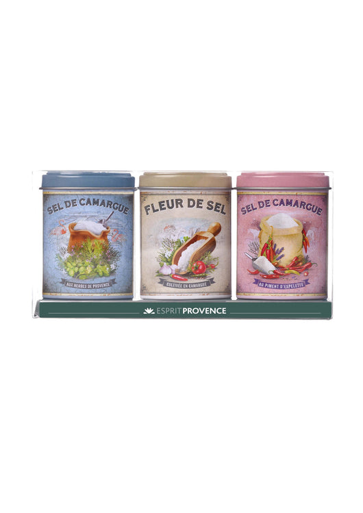 Set of 3 Fleur de Sel de Camargue Sea Salt Esprit Provence