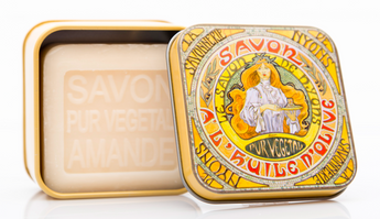 Almond Bar Soap in Tin (Art Deco design) - Petite France Australia