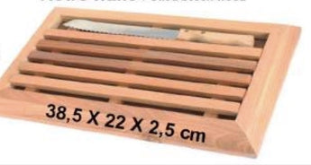 French Oiled Beech Bread Cutting Board and Bread Knife - Petite France Australia