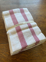 100% French Linen Kitchen Tea Towel Lustcru Blanc Rouge by Charvet Editions - Petite France Australia