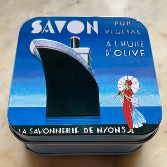 Provençal Verbena Soap in Vintage Cruise Ship Tin Petite France Australia