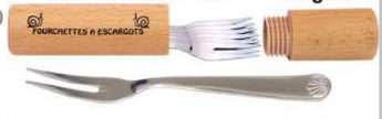 French Snails Forks Set in Wooden Case - Fourchettes Ă  Escargots - Petite France Australia