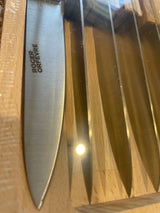 French Made Steak Knives Set x 6 - Oak wood Roger Orfevre