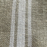 Large 100% French Linen Tablecloth Grain White Stripe Naturel Linen