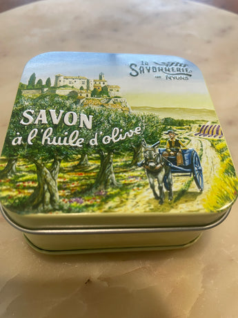 Provencal Lavender Bar Soap in Tin 100g Donkey Cart