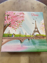 Parisian Rose Scented Eiffel Tower Soap and Ceramic Soap Dish Gift Set
