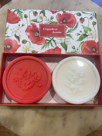 Provencal Luxury Soap Set Poppy and Jasmine