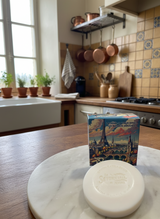 Provençal Peony Perfumed Soap in Parisian Monuments Box 100g Savonnerie Nyons