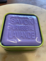 Provencal Lavender Bar Soap in Haute Provence Farmhouse Tin 100g