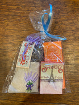 Provencal Gift Set - Hand Cream, Guest Soap and Lavender Pouch Petite France Australia