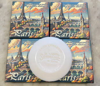 Provençal Peony Perfumed Soap in Parisian Monuments Box 100g Savonnerie Nyons