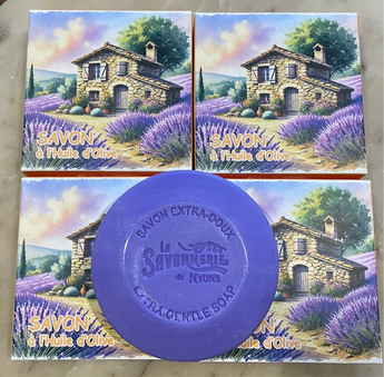 Provençal Lavender Perfumed Soap in Provence Farmhouse Box 100g Savonnerie Nyons