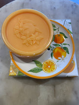 Provençal Orange Blossom Scented Soap and Ceramic Soap Dish Gift Set
