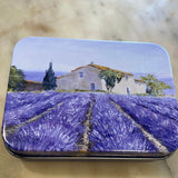 Savon Lavande et Fleurs de Lavande - Lavender Soap and lavender pouch in tin