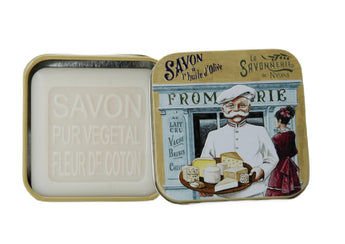 Provencal Cotton Flower Bar Soap in Fromagerie Tin Petite France Australia