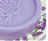 Provençal Lavender Scented Soap and Ceramic Soap Dish Gift Set