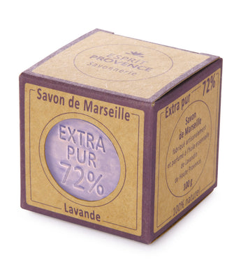 Lavender Essential Oil Savon de Marseille Olive Oil Soap Cube 100g