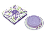 Provençal Lavender Scented Soap and Ceramic Soap Dish Gift Set