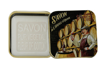 Provencal Cotton Flower Bar Soap in Wine Maker Tin Petite France Australia