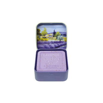 Savon Exfoliant Lavande de Provence in Tin -Lavender House Soap
