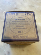 Lavender Essential Oil Savon de Marseille Olive Oil Soap Cube 100g