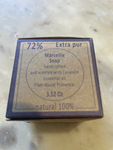 Lavender Essential Oil Savon de Marseille Olive Oil Soap Cube 100g