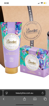 Organic Sage Bodycare Gift Set Jardins en Provence - Liquid and Bar soaps and Hand cream La Corvette