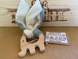 Baby Wood and Bamboo soothing toy - Blue Petite France Australia