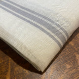 Large 100% French Linen Tablecloth Grey Grain Stripe White Linen