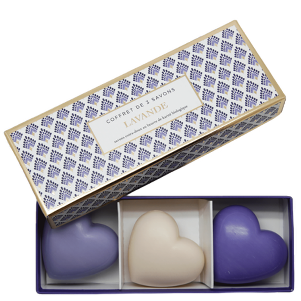 Proven al Gift Box Lavender Heart Shaped Soap Coffret Savons Lavande proven-al-gift-box-lavender-heart-shaped-soap-coffret-savons-lavande