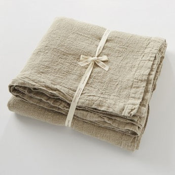 Bedcover King 100% French Linen in Natural Empreinte by Charvet Editions - Petite France Australia