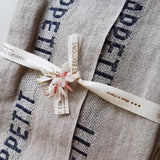 100% French Linen Kitchen Tea Towel Bon Appetit Noir by Charvet Editions - Petite France Australia