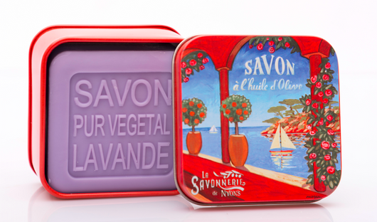 Lavender Bar Soap in Tin (Sailing boats design) - Petite France Australia