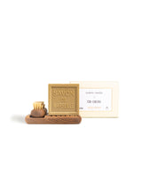 Savon de Marseille with Handmade Wooden Soap Dish and Brush Heritage Gift Set - Petite France Australia