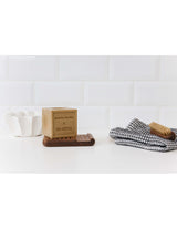 Savon de Marseille with Handmade Wooden Soap Dish and Brush Heritage Gift Set - Petite France Australia