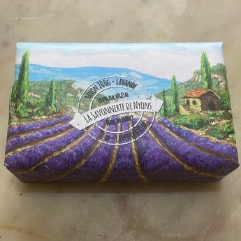 Provencal Lavender Soap 200g with Decorative Paper Lavender Field Wrapping