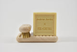 Savon de Marseille with Handmade Wooden Soap Dish and Brush Tradition Gift Set - Petite France Australia