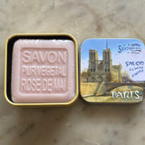 Provençal Rose Bar Soap in Tin (Notre Dame design) - Petite France Australia