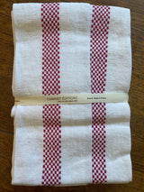 100% French Linen Kitchen Tea Towel Lustcru Blanc Rouge by Charvet Editions - Petite France Australia