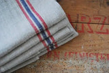 French Linen Kitchen Tea Towel Drapeau Naturel by Charvet Editions