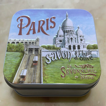 Provençal Rose Bar Soap in Montmartre Tin