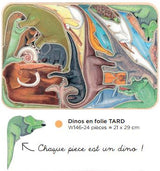 Handcut Wooden 24 piece Kids Puzzles - Crazy Dinosaurs - Petite France Australia