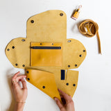 Leather Handbag Small Enveloppe - Bronze - Petite France Australia