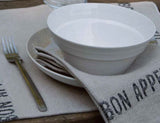 Serviettes Set of Six 100% French Linen Napkins Bon Appetit Noir by Charvet Editions - Petite France Australia