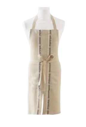 100% French Linen Apron with Sel Poivre Design by Charvet Editions - Petite France Australia